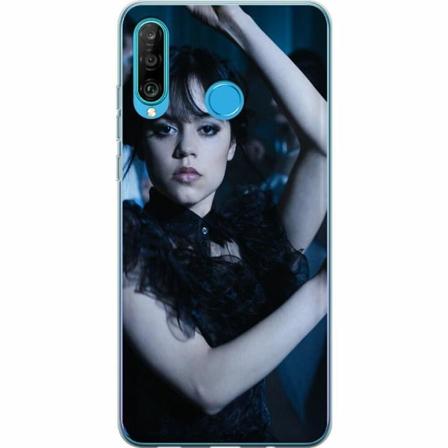 Huawei P30 Lite Genomskinligt Skal Wednesday Addams