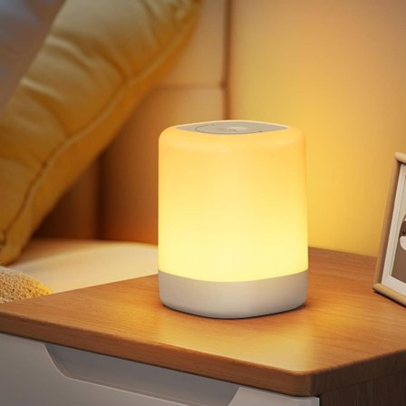 RGB Natlampe - Berøringsaktiveret Børnelampe, USB-opladet med timer | Blød belysning til børn & babyer_TF_TF