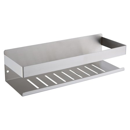 Dusjhylle uten boring, selvklebende dusjhylle, SUS304 rustfritt stål selvklebende dusjkurv børstet nikkel 30 cm