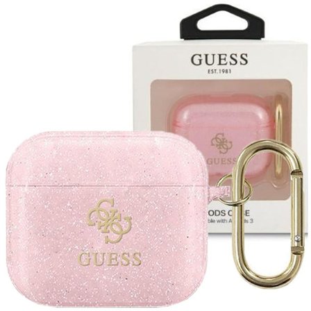 Gissa GUA3UCG4GP AirPods 3 täcker rosa/rosa Glitter Collection