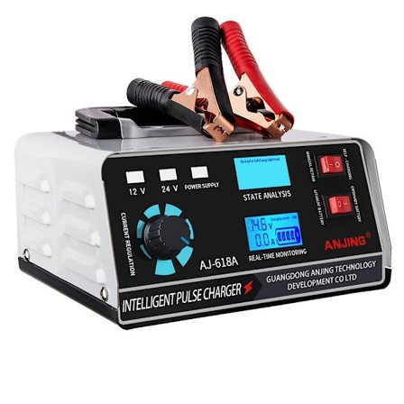 Auton akkulaturi 12V 30A / 24V 17A 400W Litiumioniakkulaturi, Automaattinen akkulaturi ylläpitolaturi autoille, veneille, moottoripyörille, 