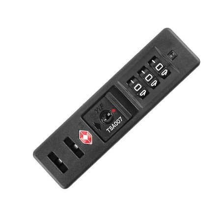 Bærbar TSA-tollkode PC-bagasjelås Innebygd forsynt lås Tyverisikring Kombinasjonslås_Spesielle gaver Svart