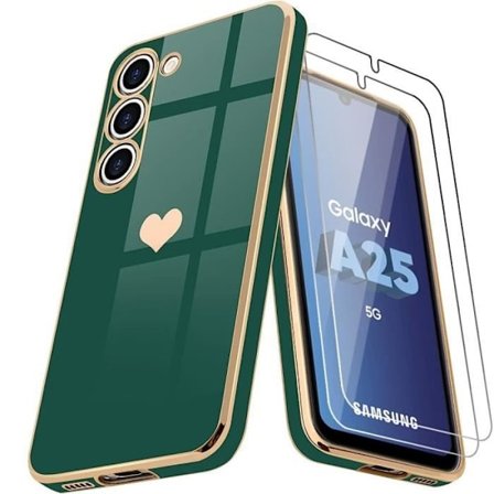 Coque Antichoc - Booling - för Samsung Galaxy A25 5G - Antichoc - Silikonvätska - Mörkgrön