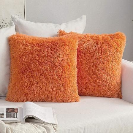 Sengesett med 2 putefyll 45 x 45 cm - Bomullsblendtrekk - Innerputefyll Pute Putesofa (hvit)