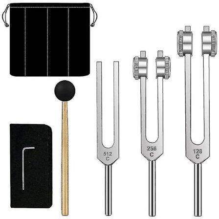 Stämgafflar Set-128 Hz256 Hz512hz Perfekta Stämgafflar för Healing