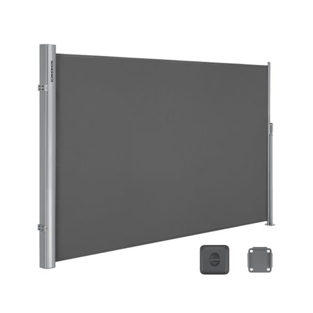 Rootz Privacy Protection -sivumarkiisi - Terassivarjostin - Parvekeseinä - Alumiiniseos - UV-suoja - Sisäkäyttöön ulkokäyttöön - 160cm x 400cm