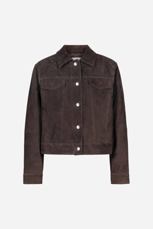 CAMILLA PIHL - Leslie Leather Jacket - Dark Brown Suede - 40