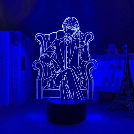 Anime Moriarty The Patriot William James Moriarty Lampe Kule 3D Illusions nattlampe Hjem Rom Dekor Akryl LED Lys Julegave Lamper