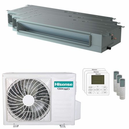 Condizionatore Hisense Canalizzabile ADT trial split 12000+12000+12000 BTU inverter A++ unità esterna 7 kW