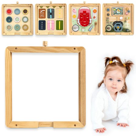 Puinen seinäkehys Mamabrum-oppimistaulujen kiinnitykseen