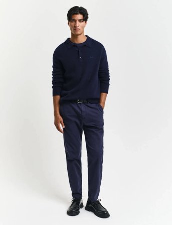 GANT Reg Tapered Canvas Chinos - Blue - 36 x 32