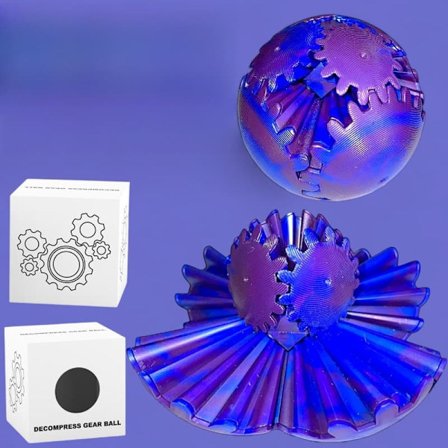 Steampunk Fidget-lelu Stressipallo – Sensorinen Antistressilelu 3D-tulostettu