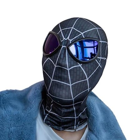 Musta Spiderman Mask Cosplay Stage Props - aikuisille