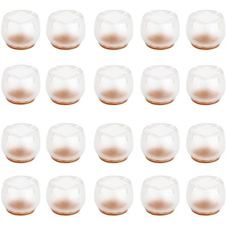 20 stk. sæt stol anti-gulvbeskytter silikone tips til bordmøbler gulv ridse (størrelse 1-1/4 til 1-1/2 tommer)