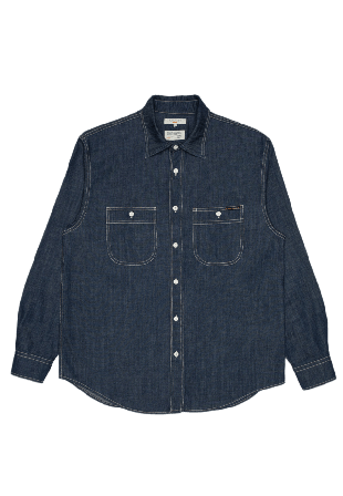 Nudie Jeans Julian Denim Shirt Rinsed Skjortor Herr Blå LARGE