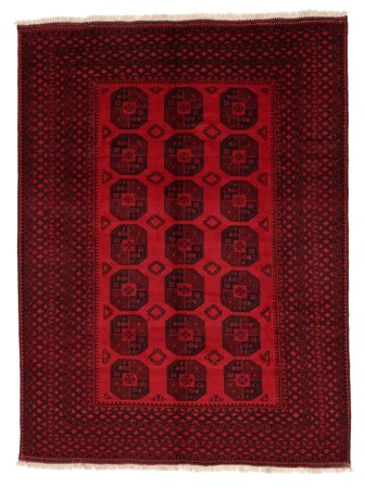 Turkman Rug 262X357 Black/Dark Red Large Wool, Persia