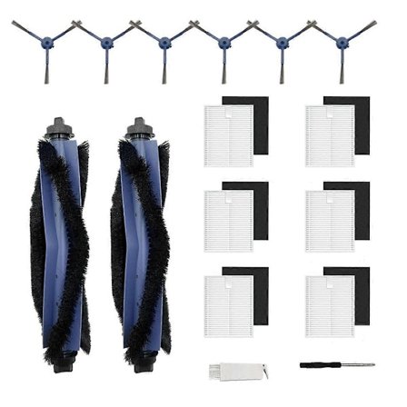 Lisätarvikkeet G50/G50 Hybrid/L60/L50 -malleille, 2 pääharjaa, 6 sivuharjaa, suodattimet (sienellä) varaosat