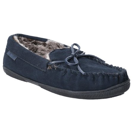 Hush Puppies herr Ace Slip On lädersko 12 UK marinblå