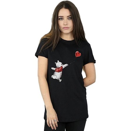 Winnie the Pooh Dam/Damer Ballonger Bomull Boyfriend T-shirt