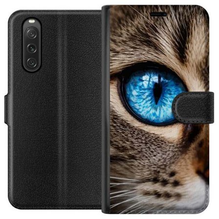 Yhteensopiva Lompakkokotelo Sony Xperia 10 V Värikäs spiraaligalaksi avaruudessa tähtien, sumujen ja kosmisen valon kanssa