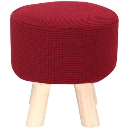 2 runda fotpallöverdrag, elastiska och tvättbara, kompatibla med 28-tums fotpallar, Spandex Lounge Rest-överdrag (2-pack)