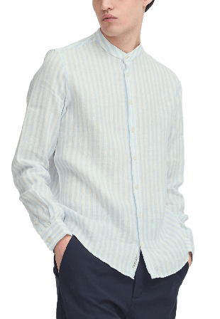 Casual Friday CFANTON LS CC linen striped shirt Skjortor Herr Blå L