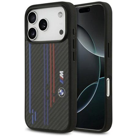 BMW M Kevlar Lines & Logo MagSafe-kotelo 17 Pro:lle iPhone - musta