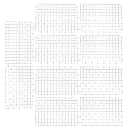 10 stk. Plast Splejsning Akvariefilter Bundgitterplade Skærm til Akvariefisketank Brug Hvid