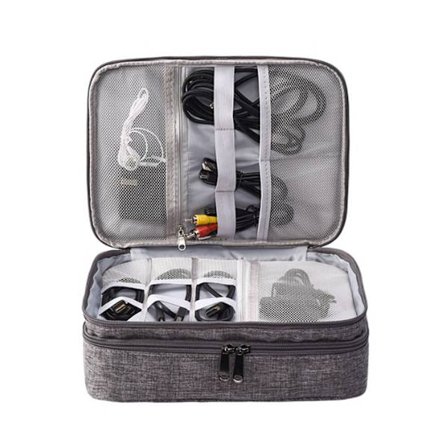 Hörlursväska för digitala enheter, förvaringsväska för elektroniska produkter, multifunktionell powerbankväska