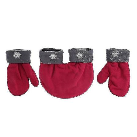 3 par Parforholdshansker Polar Fleece Elskere Vinter Tykk Varme Hanske Kjærester Julegave Romantiske Par Votter (rød)