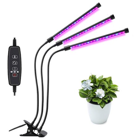 Vækstlampe, 60 LED fuldspektrum dyrkningslampe Plantelys Vækstlampe 3 timer Multicolor multifärg