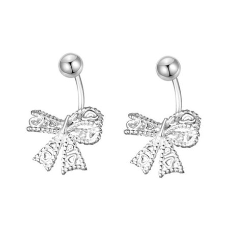 Makeat rusettisolmu sydän nappikorvakorut naisille 2024 trendi ruuvi rakkaus ontto metallikorvakorut muotikorut korvan riipus koukku