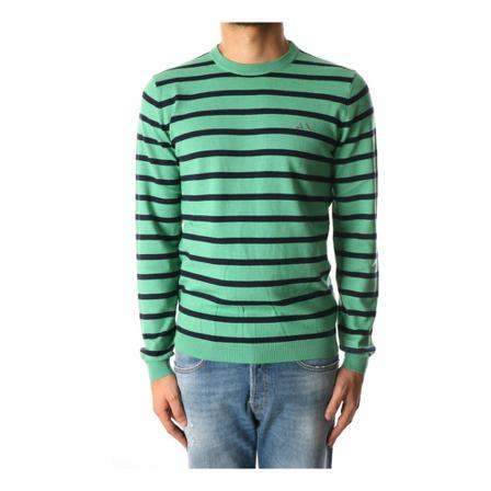 Sun68 Round-neck Sweater Grøn, Herre, Størrelse: M