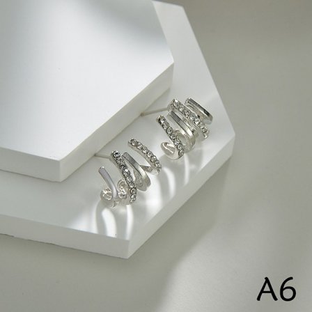 1 par Claws Stud Örhänge Snygg Micro Inlaid Zircon Earring Je