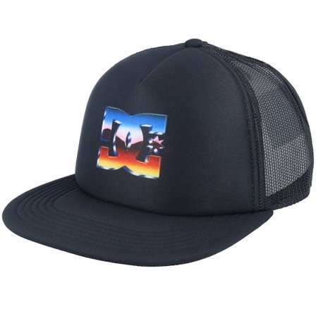 DC - Noir trucker Casquette - Gas Station Season Black Trucker @ Hatstore