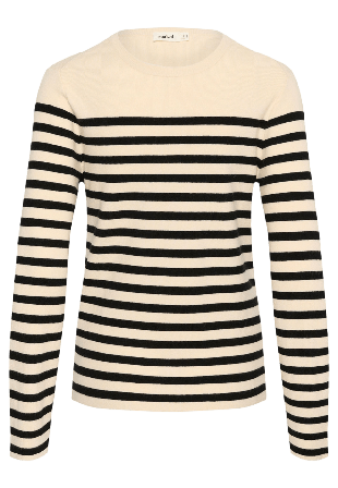 Soaked In Luxury SLPina Striped Tee Överdelar Dam Svart L