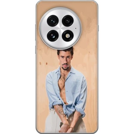 Kompatibel Mobilcover til OnePlus 13 Bad Bunny Super Bowl-inspireret grafik med NFL-trofæ og San Francisco-bro i sportdesign