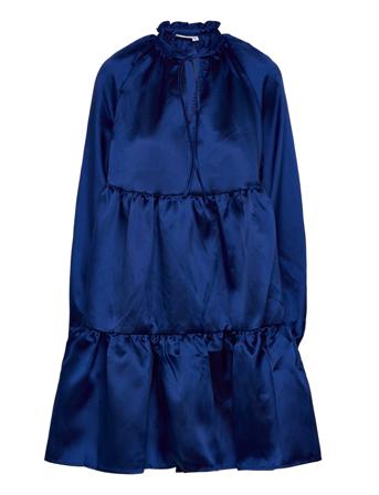 Vishina L/S V-Neck Short Dress/Ka Kort Kjole Blå Vila