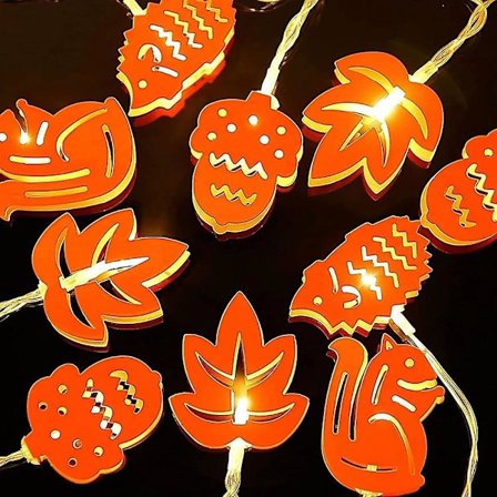 Høstdekorasjon Thanksgiving LED-lys 3M-20LEDs Eikenøtt