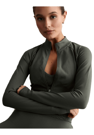 aim'n Shape Seamless Zip Jacket Träningsjackor Dam Grön XL