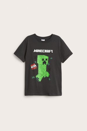Kappahl | T-shirt Minecraft Creeper | Czarne