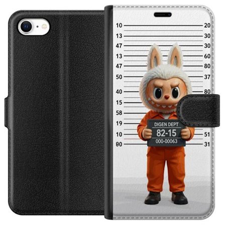 Kompatibel Tegnebogsetui til Apple Apple iPhone 6 Sød tegnet kaninfigur i fængselsklæder med fangenummer mod baggrund med længdemåling