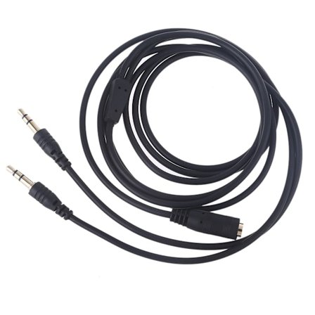 3,5 mm Splitter Y-kabel Ljudsplitter Stereo Jack Hörlursadapter Kabel Hona till 2 Hane Ljudsplitter för Högtalare