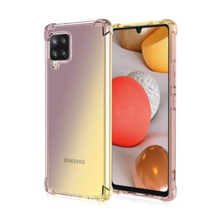 Samsung Galaxy A12 - Elegant Stötdämpande Floveme Silikonskal Svart/guld