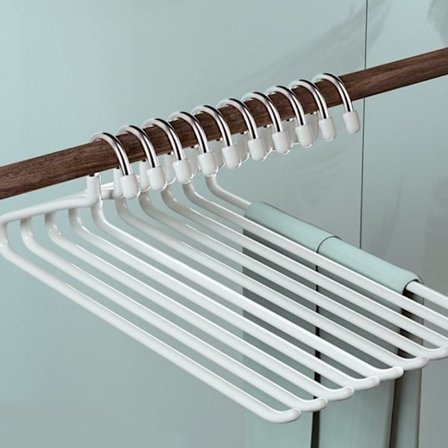 5 stk. Jeanshengere Buksehenger HVITE hvit