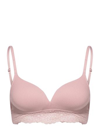 Light_Padded Lottie Soft_Bra Lingerie Bras & Tops Soft Bras Non Wired Bras Vaaleanpunainen Dorina