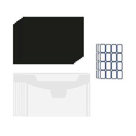 40 stk. opbevaringslommer til stanseplader og magnet, 0,5 mm tykke magnetiske ark til opbevaring af stanseplader, håndværksstanseplader S(transparent 