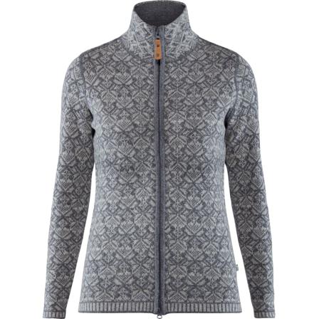 Fjällräven Women's Snow Cardigan Women long-sleeved sweaters Grey L