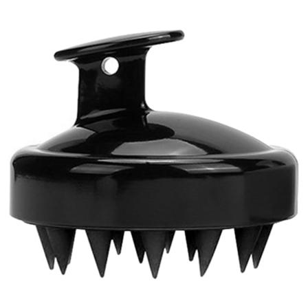 Hårtvättkam Silikonhuvud, Borsthuvudmassage, Svart