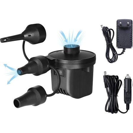Elektrisk Luftpump för Pool. Uppblåsare, Portabel Madrassdeflator. Uppblåsare för madrasser, flytleksaker och vakuumförpackning